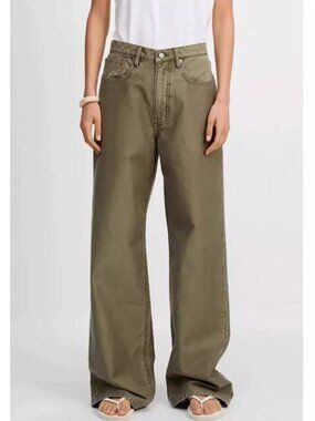 ✨LAST CHANCE✨ NWT Denimist Teri Wide Leg Jean 31 Olive Green Berford Cord